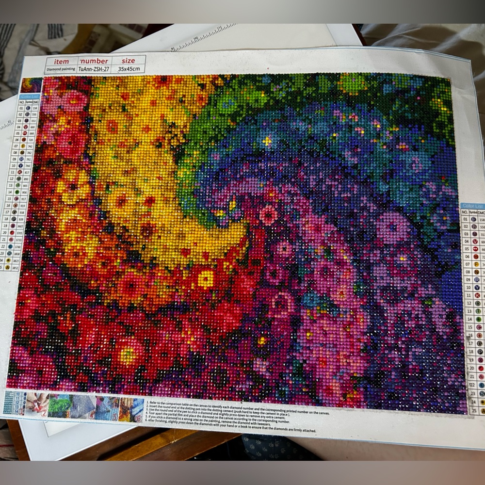 18”x14” Rainbow Flower Garden Diamond Painting